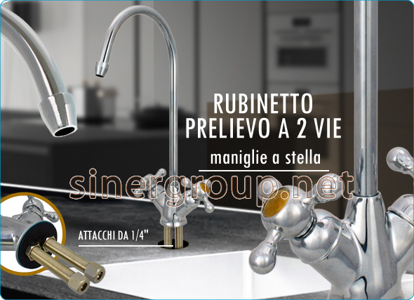 Rubinetti prelievo 2-vie manopole stella osmosi inversa microfiltrazione depuratori addolcitori filtrazione acqua